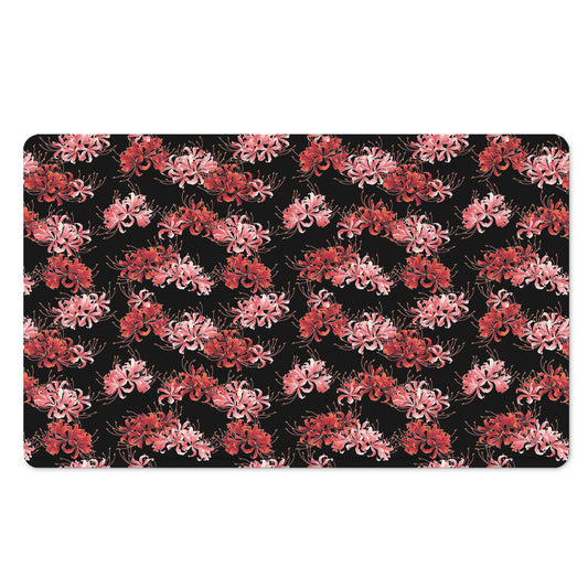 Japanese Cluster Amaryllis Pattern Print Polyester Doormat