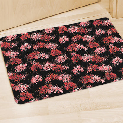 Japanese Cluster Amaryllis Pattern Print Polyester Doormat