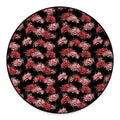 Japanese Cluster Amaryllis Pattern Print Round Floor Mat