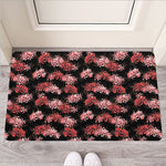 Japanese Cluster Amaryllis Pattern Print Rubber Doormat