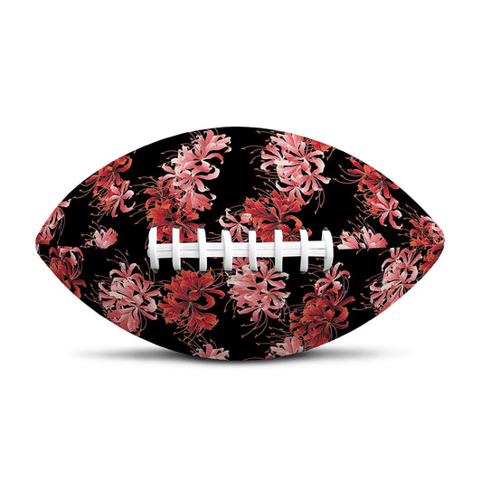 Japanese Cluster Amaryllis Pattern Print Rugby Ball