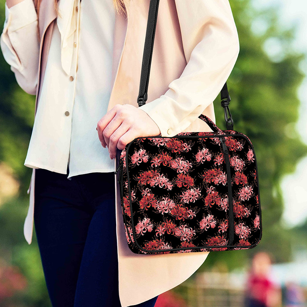 Japanese Cluster Amaryllis Pattern Print Shoulder Strap Bible Bag
