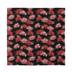 Japanese Cluster Amaryllis Pattern Print Silk Bandana