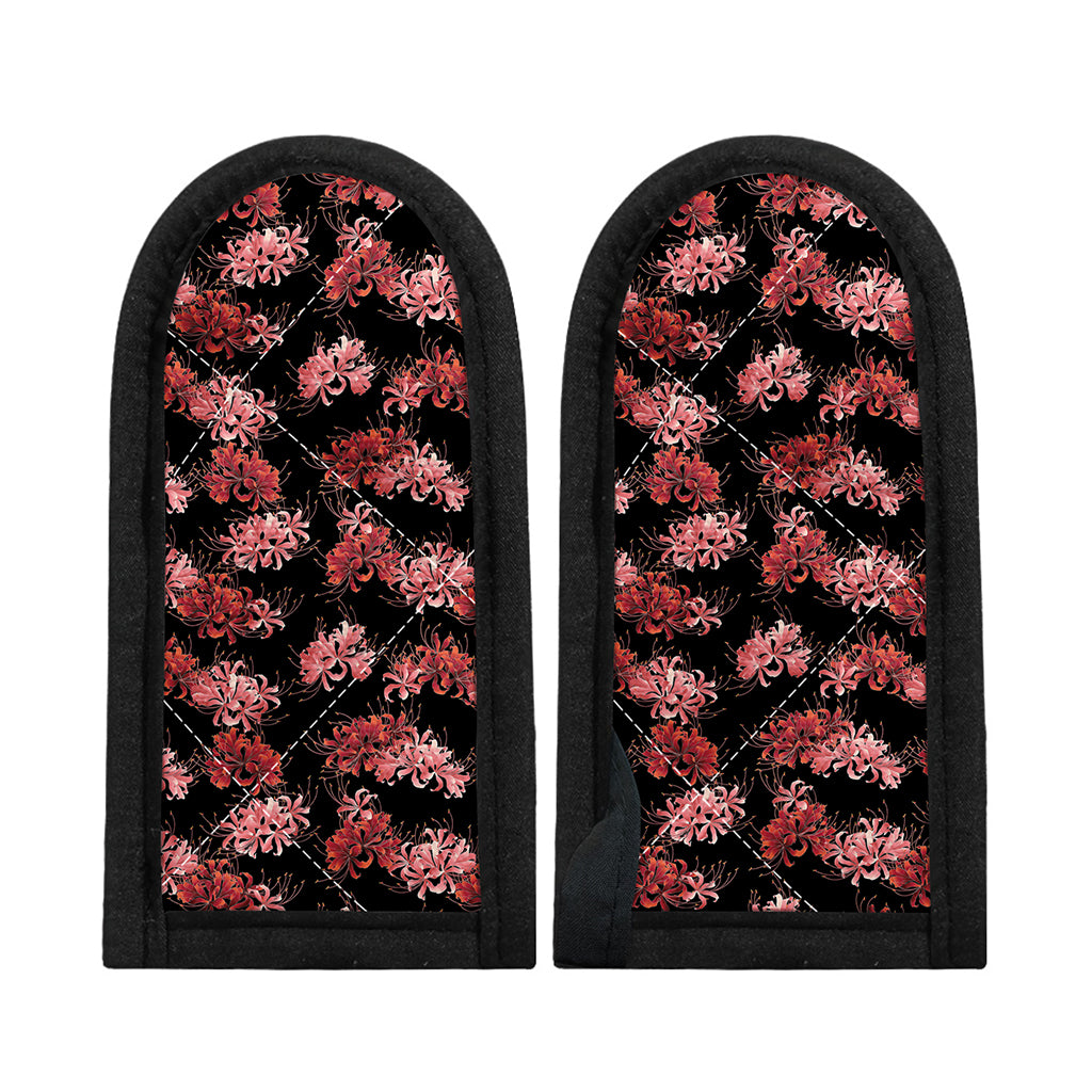 Japanese Cluster Amaryllis Pattern Print Skillet Handle Cover
