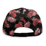 Japanese Cluster Amaryllis Pattern Print Snapback Cap