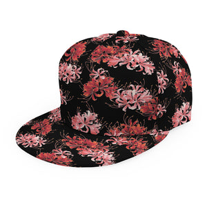 Japanese Cluster Amaryllis Pattern Print Snapback Cap