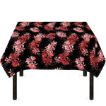 Japanese Cluster Amaryllis Pattern Print Tablecloth