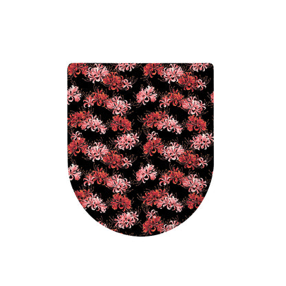 Japanese Cluster Amaryllis Pattern Print Toilet Lid Cover