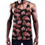Japanese Cluster Amaryllis Pattern Print Training Tank Top