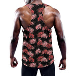 Japanese Cluster Amaryllis Pattern Print Training Tank Top