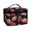 Japanese Cluster Amaryllis Pattern Print Travel Makeup Bag