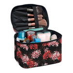 Japanese Cluster Amaryllis Pattern Print Travel Makeup Bag