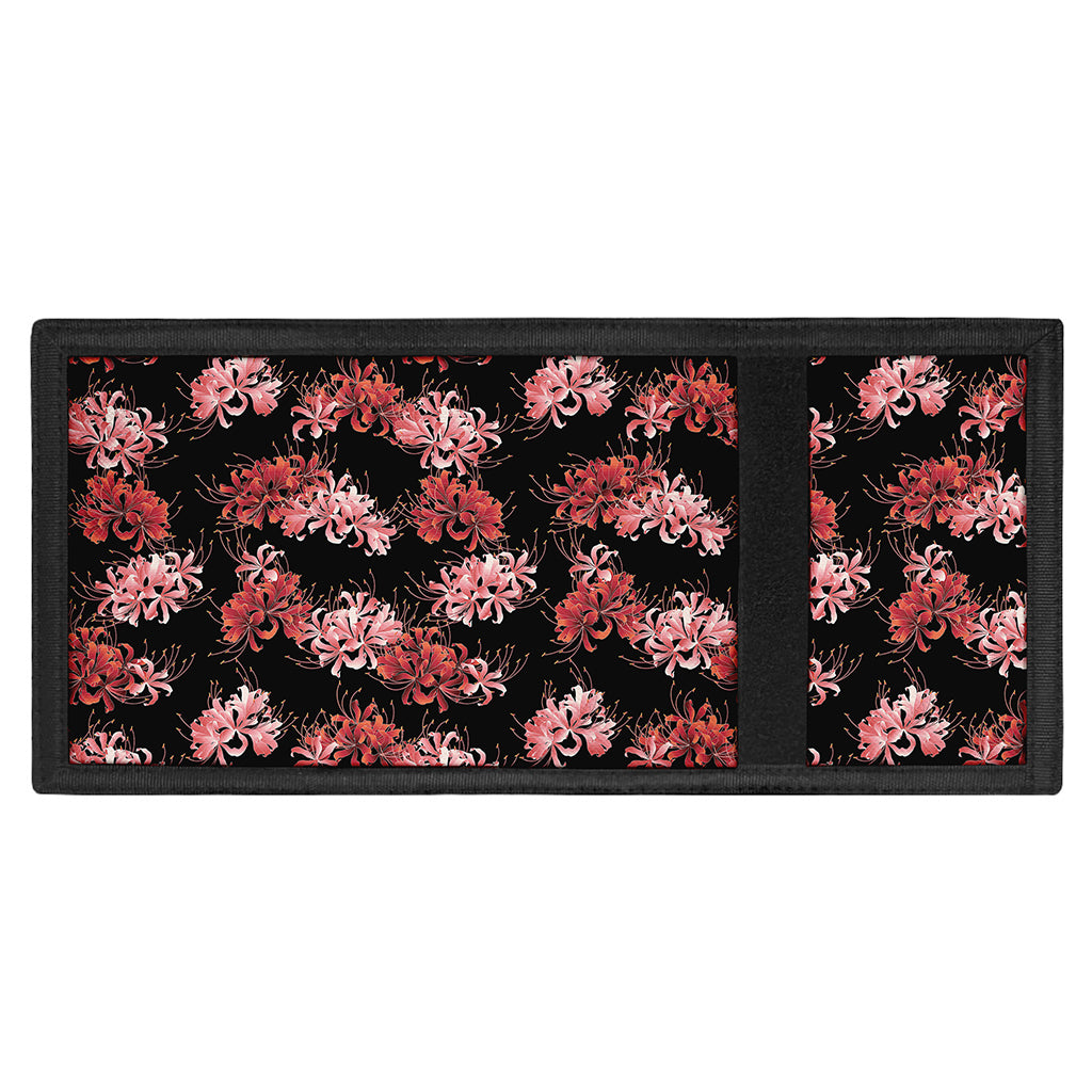 Japanese Cluster Amaryllis Pattern Print Trifold Wallet