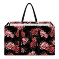 Japanese Cluster Amaryllis Pattern Print Utility Tote Bag