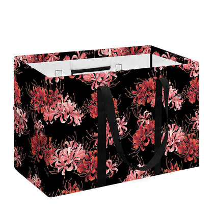 Japanese Cluster Amaryllis Pattern Print Utility Tote Bag