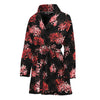 Japanese Cluster Amaryllis Pattern Print Women's Bathrobe