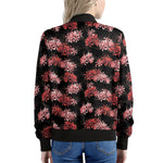 Japanese Cluster Amaryllis Pattern Print Women's Bomber Jacket