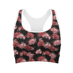 Japanese Cluster Amaryllis Pattern Print Women's Sports Bra