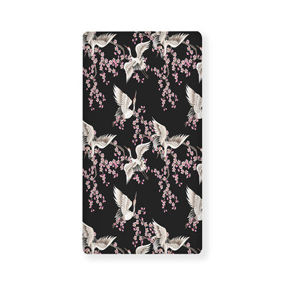 Japanese Crane Bird Pattern Print Baby Crib Sheet