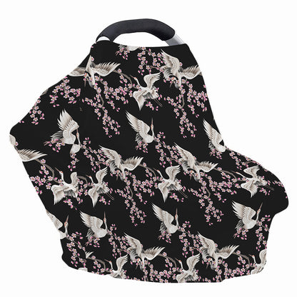 Japanese Crane Bird Pattern Print Baby Seat Cover