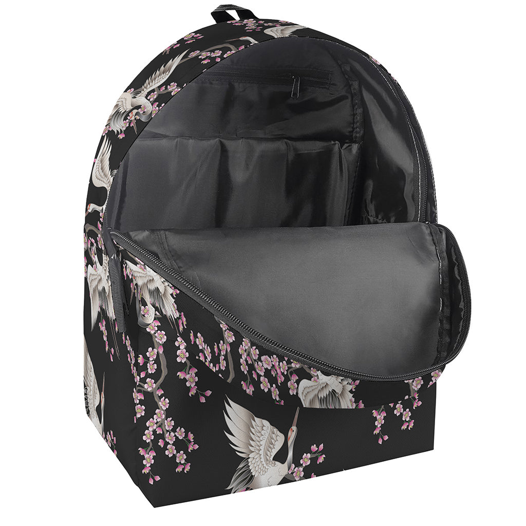 Japanese Crane Bird Pattern Print Backpack