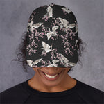 Japanese Crane Bird Pattern Print Baseball Cap