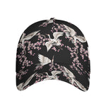 Japanese Crane Bird Pattern Print Baseball Cap