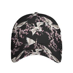 Japanese Crane Bird Pattern Print Baseball Cap