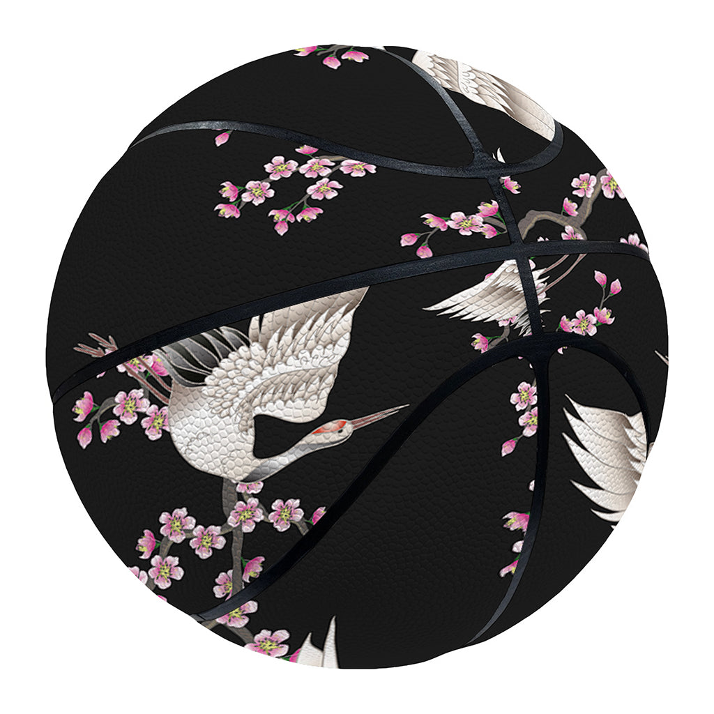 Japanese Crane Bird Pattern Print Basketball