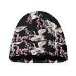 Japanese Crane Bird Pattern Print Beanie