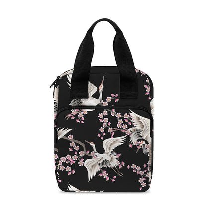 Japanese Crane Bird Pattern Print Bible Tote Bag
