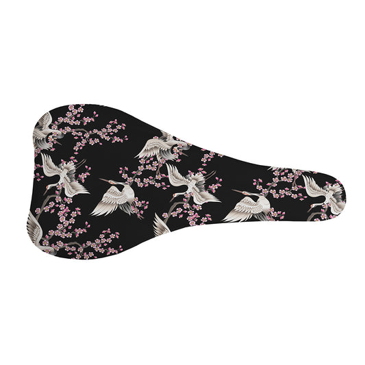 Japanese Crane Bird Pattern Print Bicycle Seat Cover