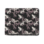 Japanese Crane Bird Pattern Print Bifold Wallet