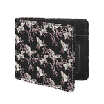 Japanese Crane Bird Pattern Print Bifold Wallet
