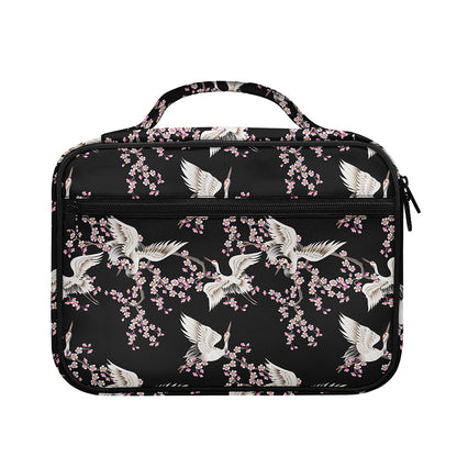 Japanese Crane Bird Pattern Print Briefcase Bible Bag