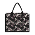 Japanese Crane Bird Pattern Print Canvas Tote Bag