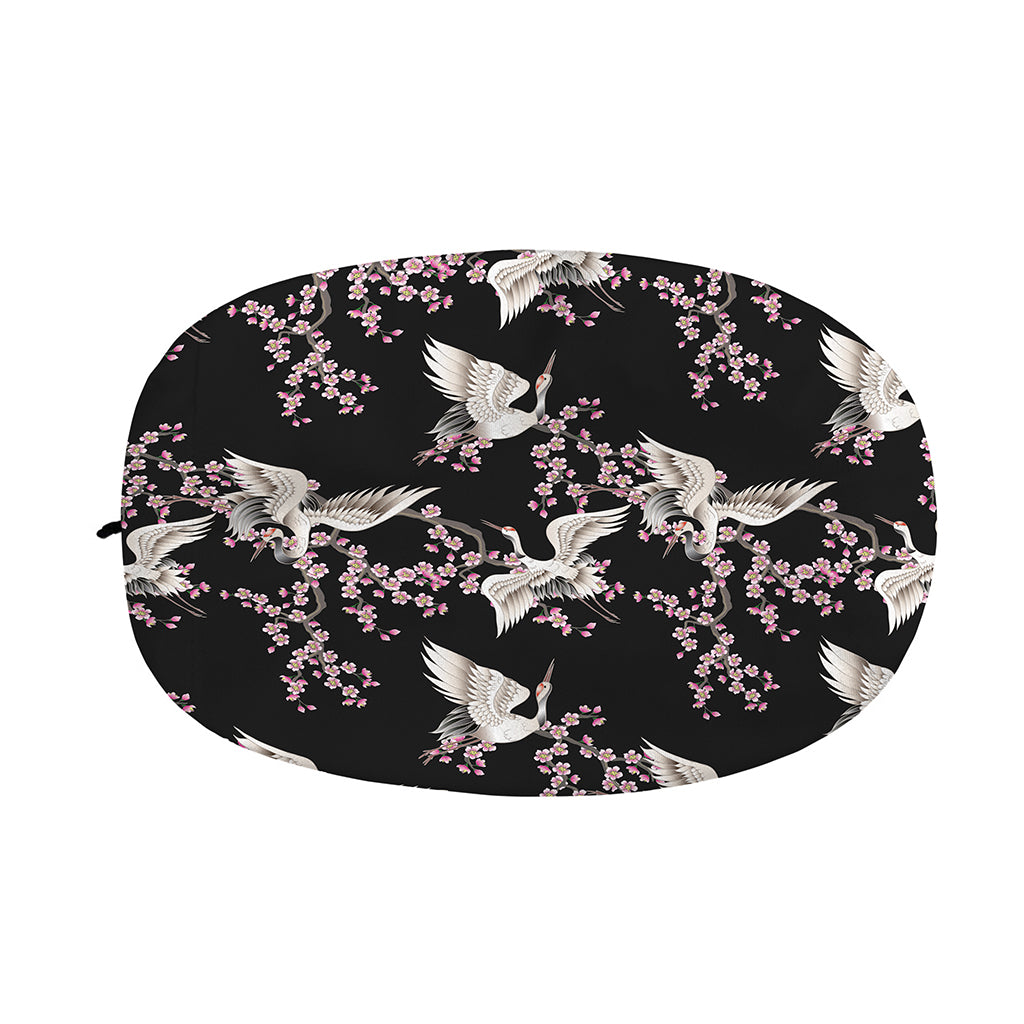 Japanese Crane Bird Pattern Print Car Side Mirror Covers