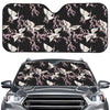 Japanese Crane Bird Pattern Print Car Windshield Sun Shade