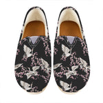 Japanese Crane Bird Pattern Print Casual Shoes