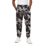 Japanese Crane Bird Pattern Print Cotton Pants