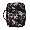 Japanese Crane Bird Pattern Print Front Pocket Bible Bag