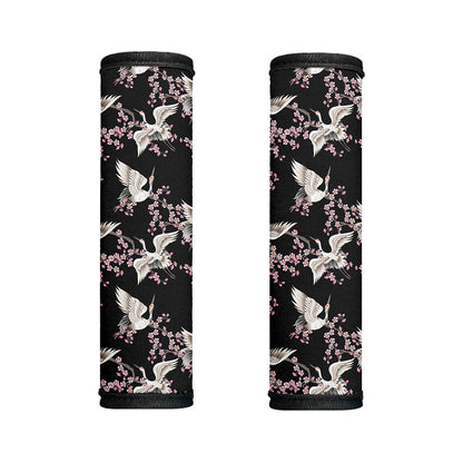 Japanese Crane Bird Pattern Print Handle Covers