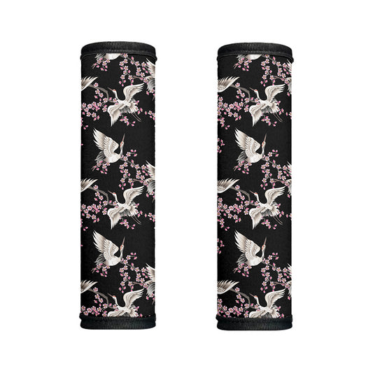 Japanese Crane Bird Pattern Print Handle Covers