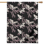 Japanese Crane Bird Pattern Print House Flag