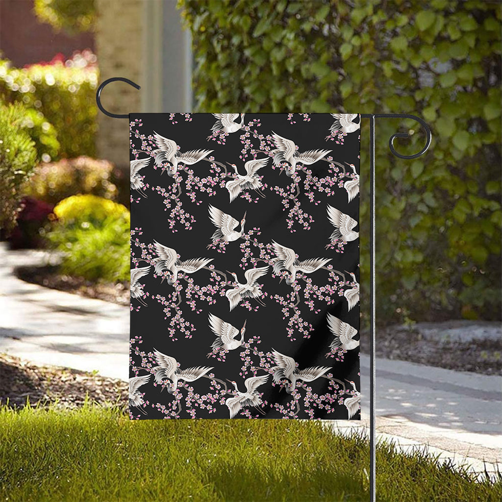 Japanese Crane Bird Pattern Print House Flag