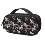 Japanese Crane Bird Pattern Print Insulin Cooler Travel Case