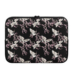 Japanese Crane Bird Pattern Print Laptop Sleeve