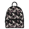 Japanese Crane Bird Pattern Print Leather Backpack