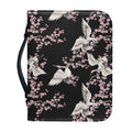 Japanese Crane Bird Pattern Print Leather Bible Cover