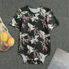 Japanese Crane Bird Pattern Print Men's Bodysuit